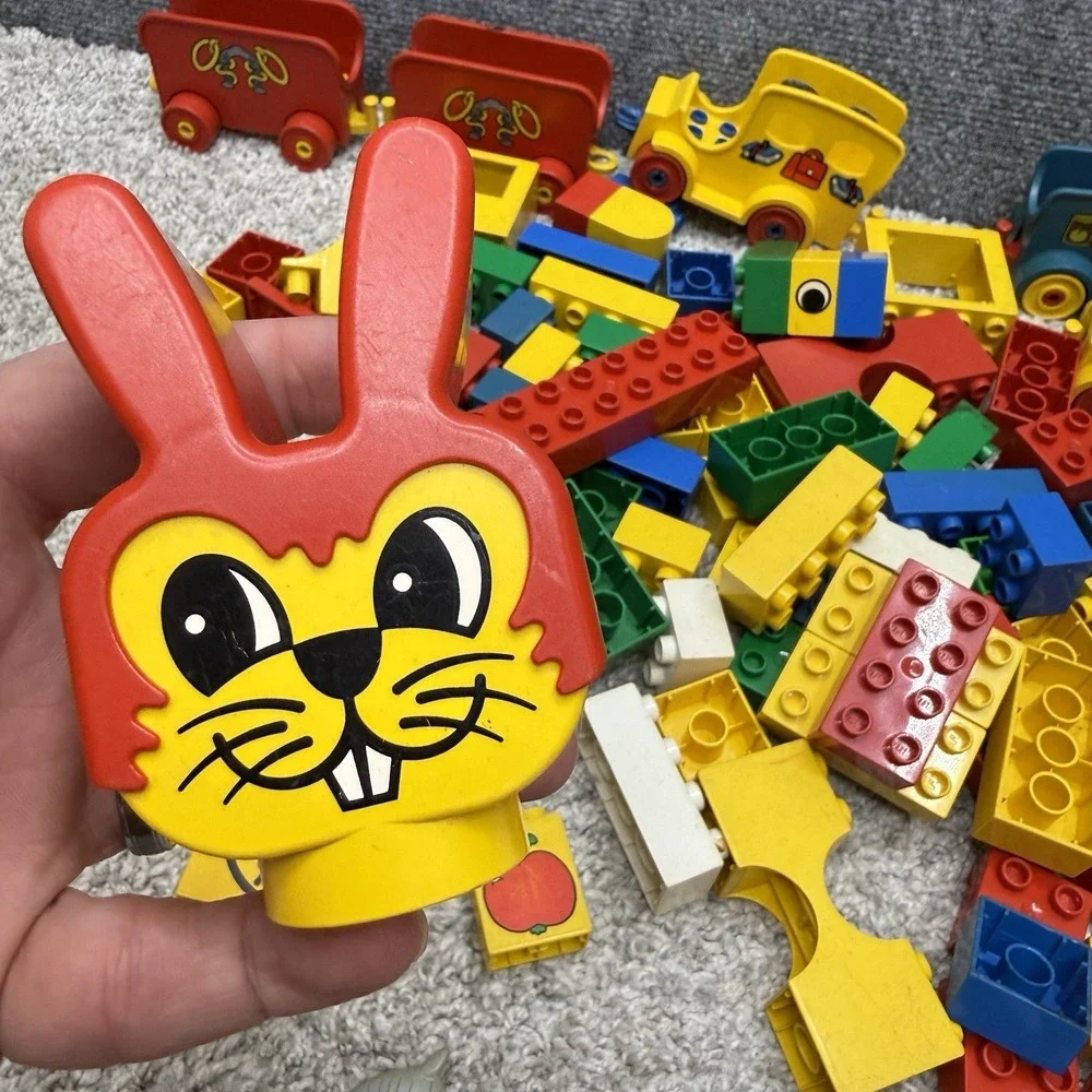 Vintage Lego Duplo bricks figures people horse vehicles huge lot (AS IS READ)